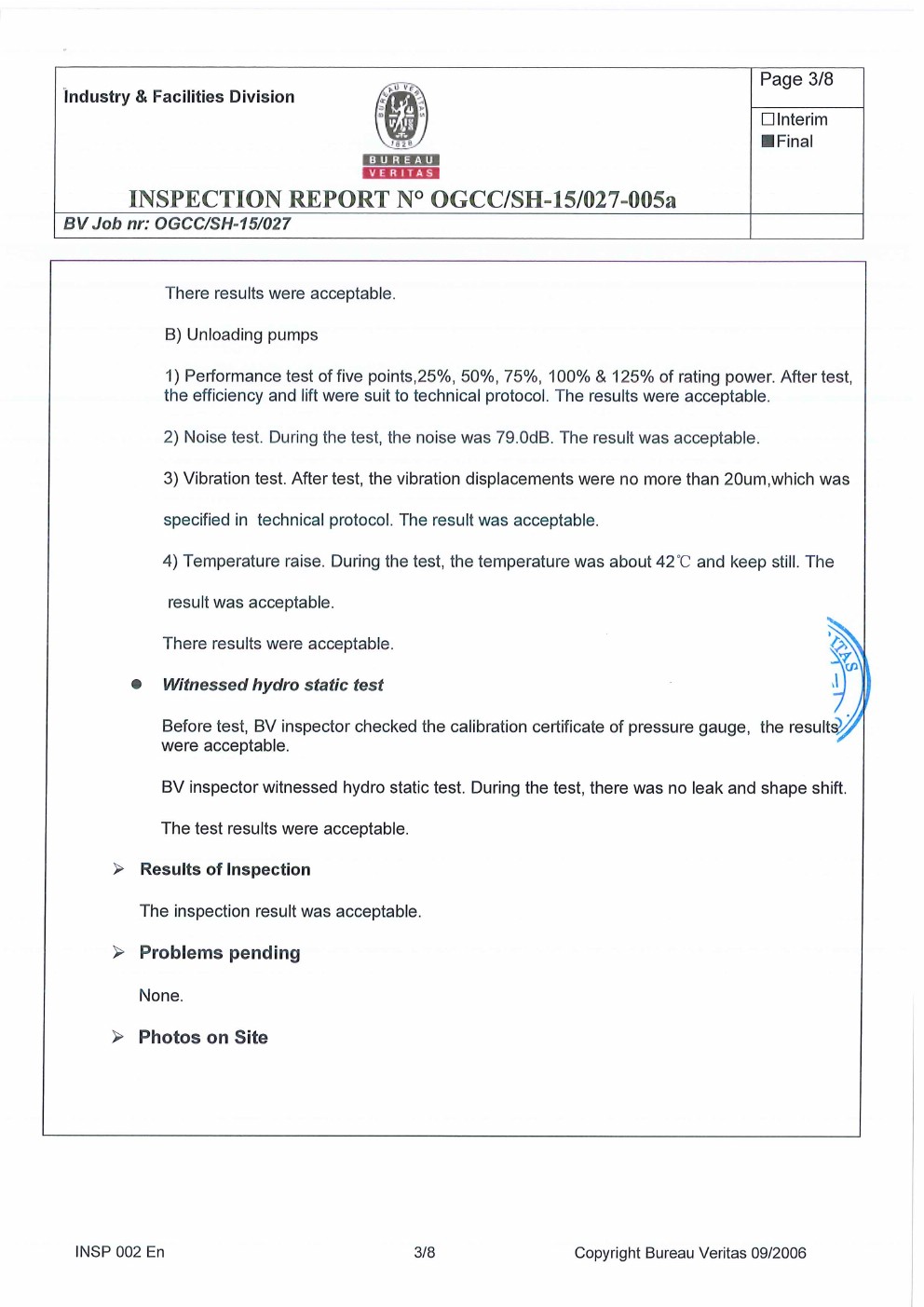 羅德榮譽資質：必維國際檢測認證